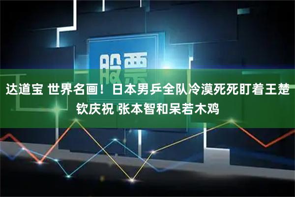 达道宝 世界名画！日本男乒全队冷漠死死盯着王楚钦庆祝 张本智和呆若木鸡